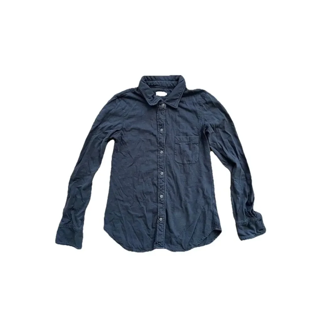 Faherty Laguna Organic Cotton Shirt Lond Sleeve Length Black Small A000866 - Picture 3 of 10